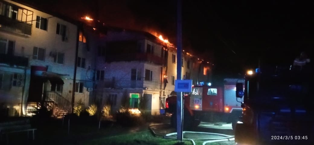 Пожар по рангу №2 в г. Зернограде