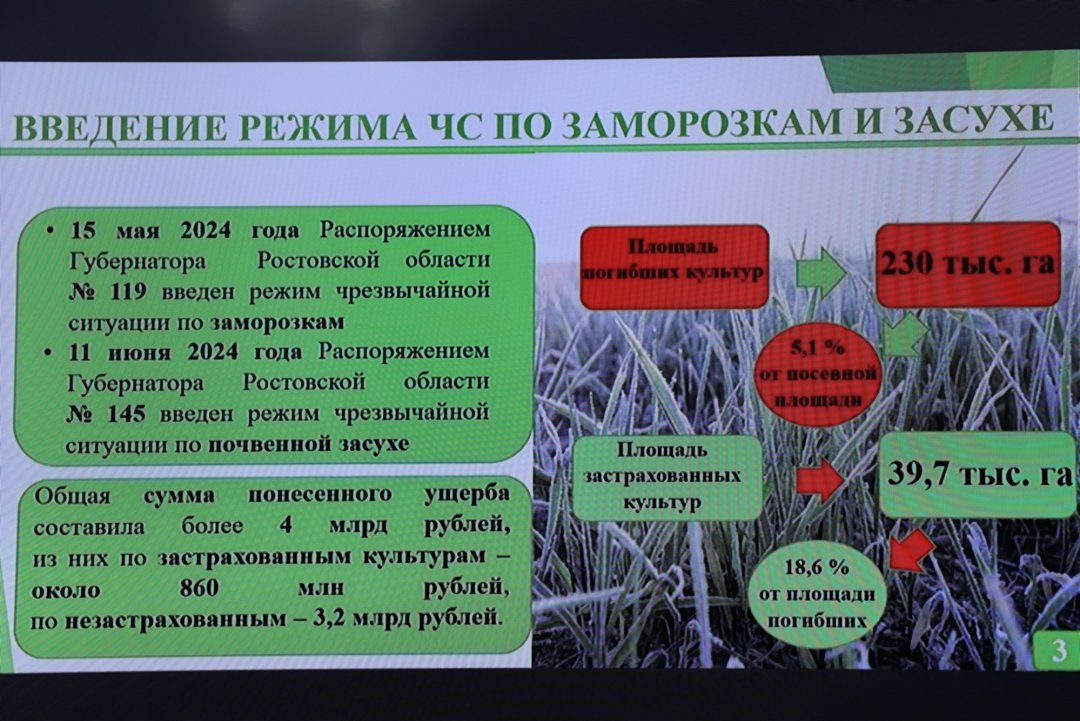 Губернатор: «В отрасль донского сельского хозяйства будет направлено 8,9 млрд рублей господдержки»